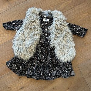 ⚡️Toddler Dress + Furry Vest